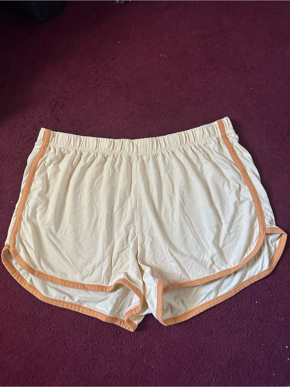 Ford Cream Athletic Shorts with Peach Trim